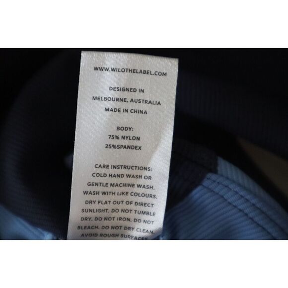 Wilo The Label x Anthropologie Sz S Blue Colorblock Rib Sports Bra & Shorts Set - Picture 7 of 11